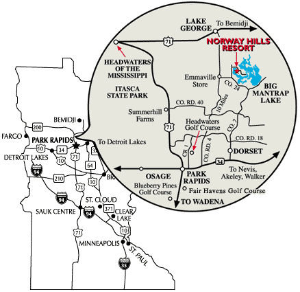 Lake Itasca Map
